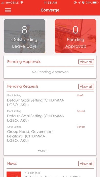 Emulate iPhone app Converge (Heirs Holdings) using MyAndroid