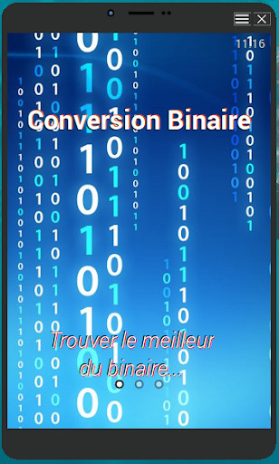 Run android online APK Conversion Binaire from MyAndroid or emulate Conversion Binaire using MyAndroid