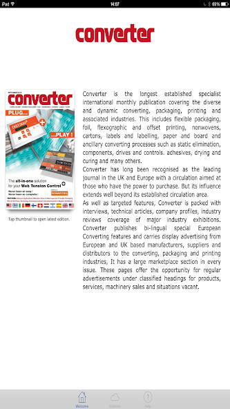 Emulate iPhone app Converter Magazine using MyAndroid
