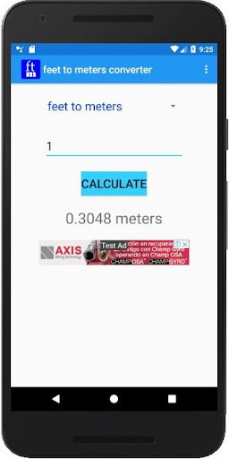 Run android online APK Convertidor de pies a metros from MyAndroid or emulate Convertidor de pies a metros using MyAndroid
