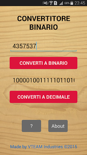 Run android online APK Convertitore Binario Decimale from MyAndroid or emulate Convertitore Binario Decimale using MyAndroid Run android online APK Convertitore Binario Decimale from MyAndroid or emulate Convertitore Binario Decimale using MyAndroid