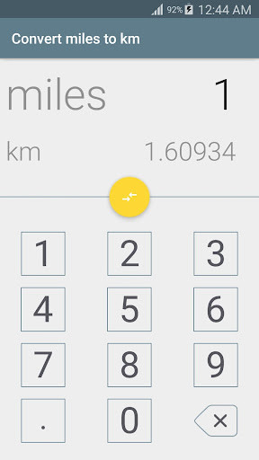 Run android online APK Convert miles to km from MyAndroid or emulate Convert miles to km using MyAndroid