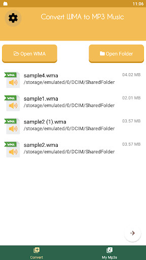 Run android online APK Convert WMA to MP3 file from MyAndroid or emulate Convert WMA to MP3 file using MyAndroid