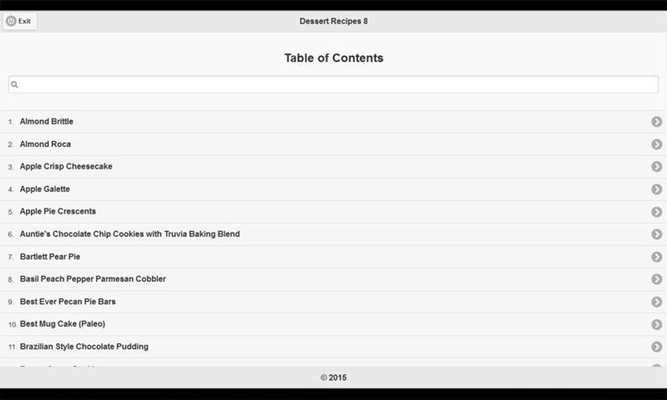 Emulate Android APK CookBook: Dessert Recipes 8