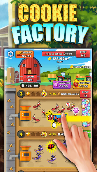 Run android online APK Cookie Factory-idle ant tycoon from MyAndroid or emulate Cookie Factory-idle ant tycoon using MyAndroid