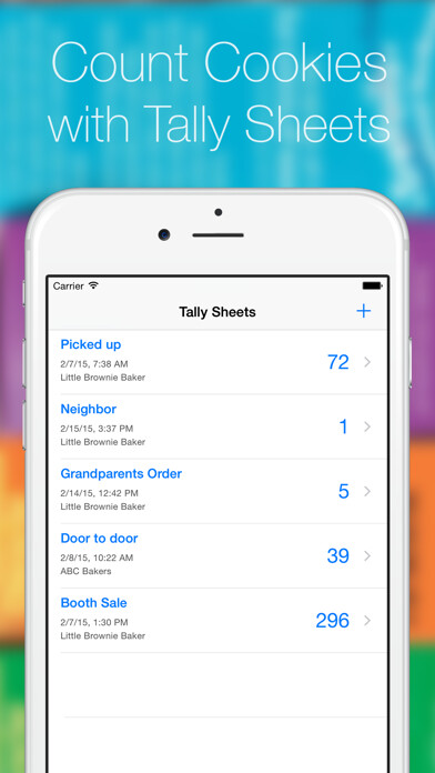 Emulate iPhone app Cookie Tally using MyAndroid