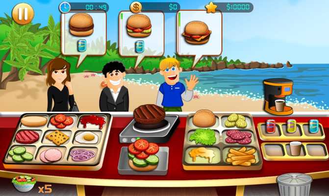 Emulate Android APK Cooking - Beach Yummy Burger Restaurant