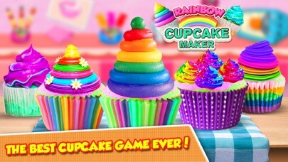 Emulate iPhone app Cooking Colorful Cupcakes Game! Rainbow Desserts using MyAndroid