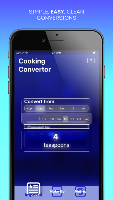 Emulate iPhone app Cooking Convertor using MyAndroid Emulate iPhone app Cooking Convertor using MyAndroid