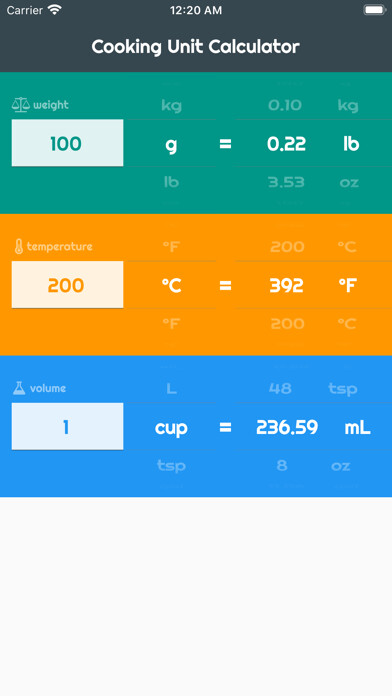 Emulate iPhone app Cooking Unit Calculator Lite using MyAndroid Emulate iPhone app Cooking Unit Calculator Lite using MyAndroid