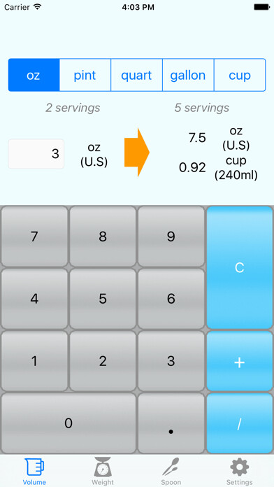 Emulate iPhone app Cooking Yield using MyAndroid Emulate iPhone app Cooking Yield using MyAndroid
