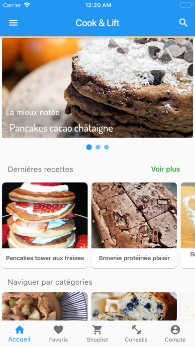 Emulate iPhone app Cook&Lift - Recettes Fitness using MyAndroid Emulate iPhone app Cook&Lift - Recettes Fitness using MyAndroid