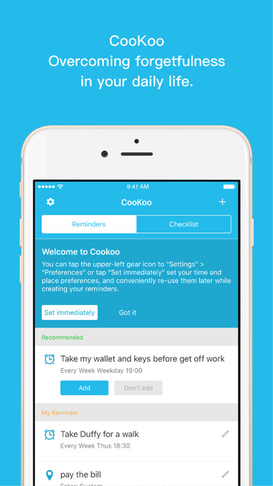 Emulate iPhone app CooKoo - Alarm and Reminder using MyAndroid