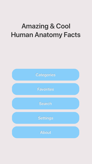 Emulate iPhone app Cool Anatomy Facts using MyAndroid