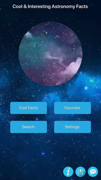Emulate iPhone app Cool Astronomy Facts using MyAndroid