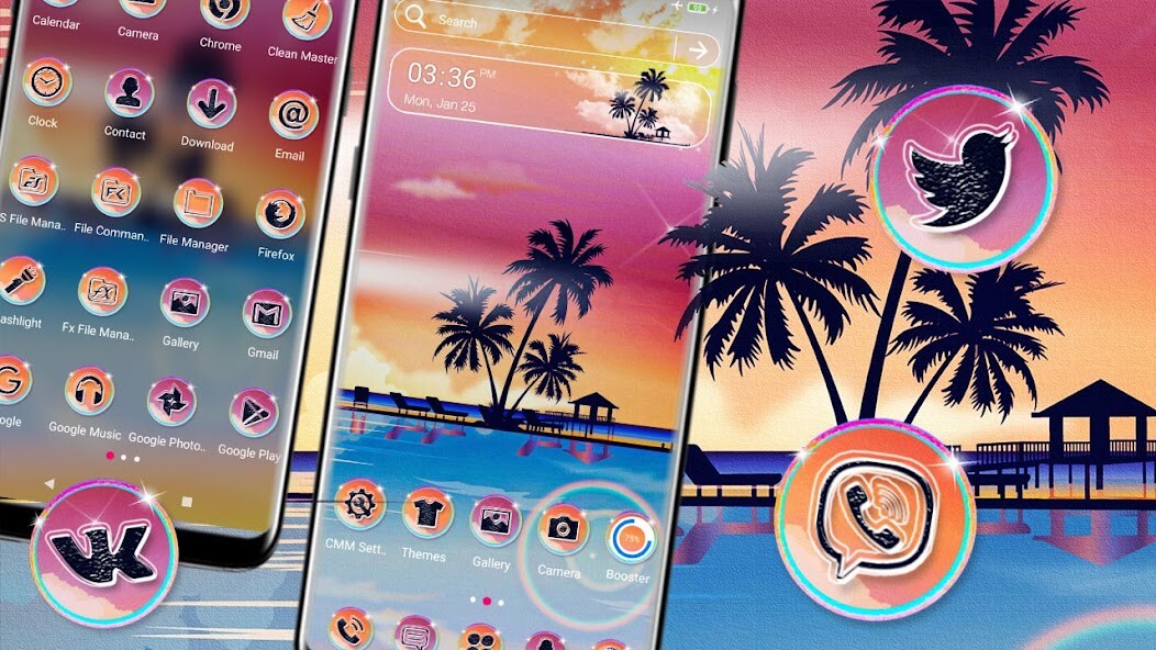 Run android online APK Cool Beach Theme from MyAndroid or emulate Cool Beach Theme using MyAndroid