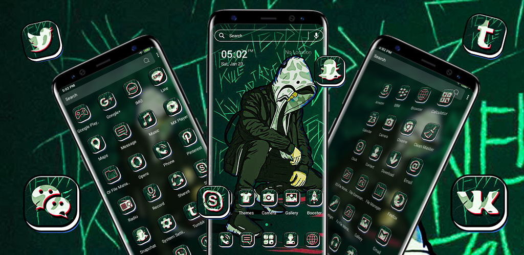 Run android online APK Cool Dude Launcher Theme from MyAndroid or emulate Cool Dude Launcher Theme using MyAndroid