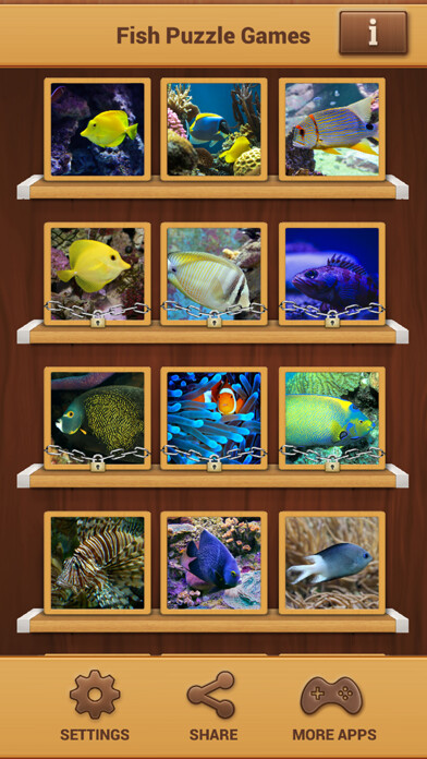 Emulate iPhone app Cool Fish Jigsaw Puzzles - Fun Logical Games using MyAndroid