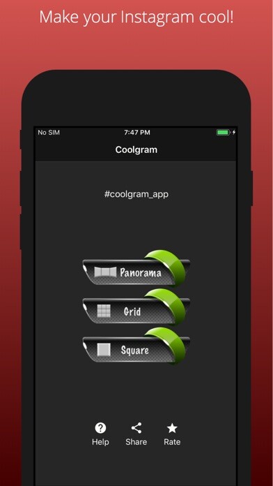 Emulate iPhone app Coolgram using MyAndroid