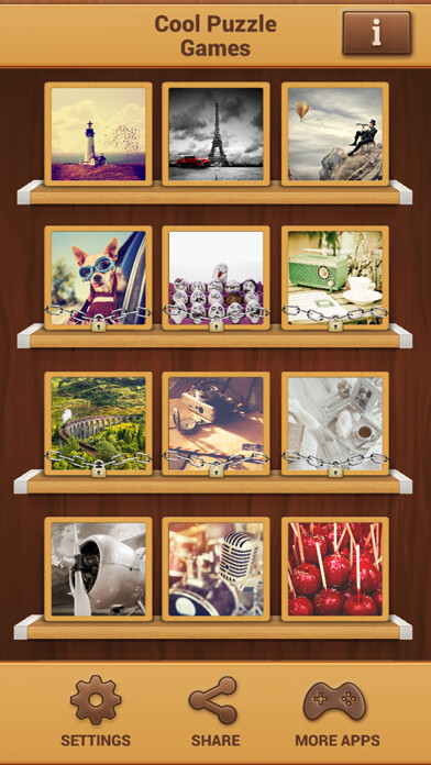 Emulate iPhone app Cool Jigsaw Puzzles Game - Free Logical Games using MyAndroid