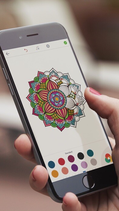 Emulate iPhone app Cool Mandala Coloring Pages using MyAndroid