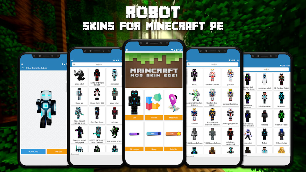 Run android online APK Cool ROBOT Skins for Minecraft from MyAndroid or emulate Cool ROBOT Skins for Minecraft using MyAndroid Run android online APK Cool ROBOT Skins for Minecraft from MyAndroid or emulate Cool ROBOT Skins for Minecraft using MyAndroid