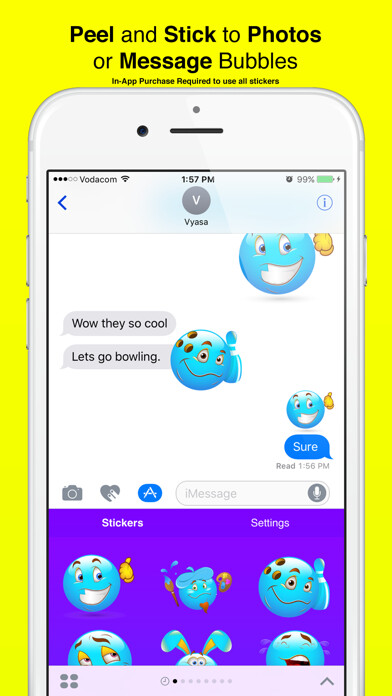 Emulate iPhone app Cool Sticker Emoji for iMessage using MyAndroid Emulate iPhone app Cool Sticker Emoji for iMessage using MyAndroid