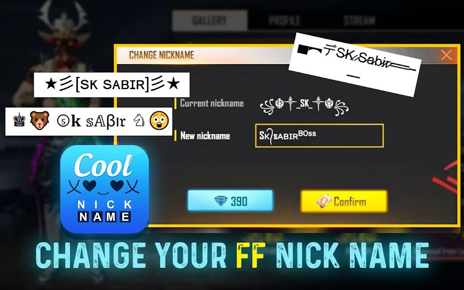 Run android online APK Cool Symbol FF NickName Styles from MyAndroid or emulate Cool Symbol FF NickName Styles using MyAndroid