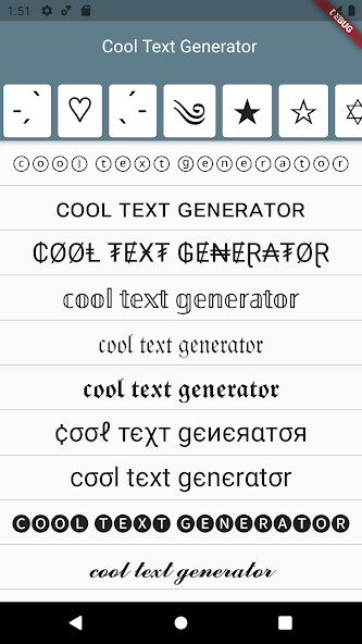 Emulate Android APK Cool Text Generator