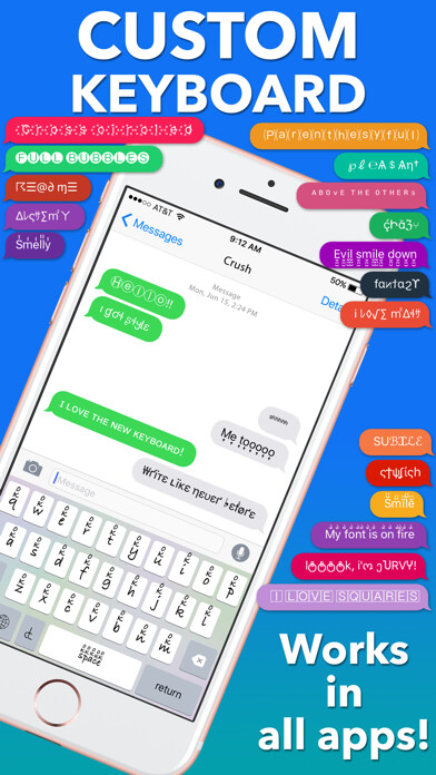 Emulate iPhone app Cool Type Keyboard using MyAndroid
