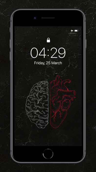 Emulate iPhone app Cool Wallpapers Black & White using MyAndroid