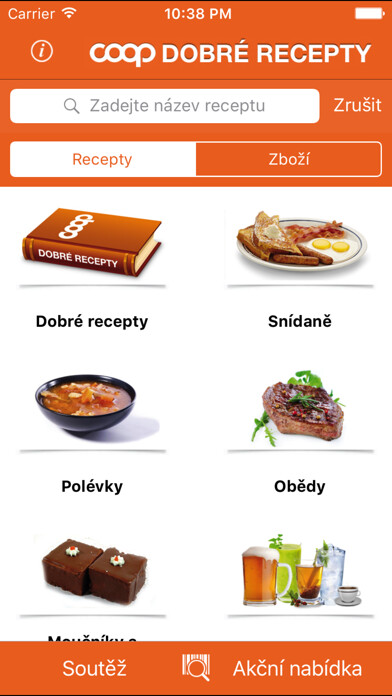 Emulate iPhone app COOP Dobré recepty using MyAndroid Emulate iPhone app COOP Dobré recepty using MyAndroid