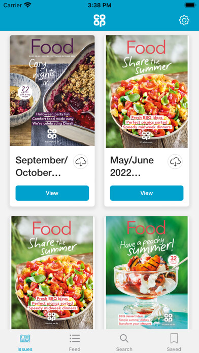 Emulate iPhone app Co-op Food Magazine using MyAndroid