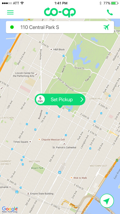 Emulate iPhone app Co-op Ride using MyAndroid