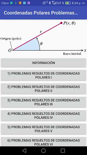 Run android online APK Coordenadas Polares Problemas Resueltos Gratis from MyAndroid or emulate Coordenadas Polares Problemas Resueltos Gratis using MyAndroid