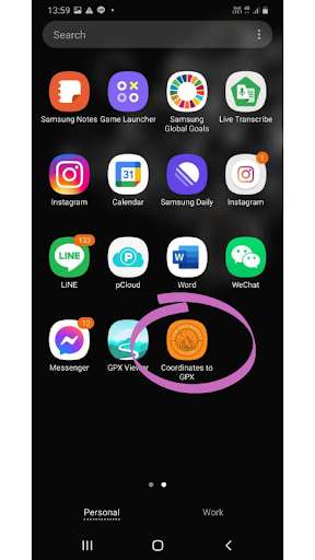 Run android online APK Coordinates to GPX from MyAndroid or emulate Coordinates to GPX using MyAndroid