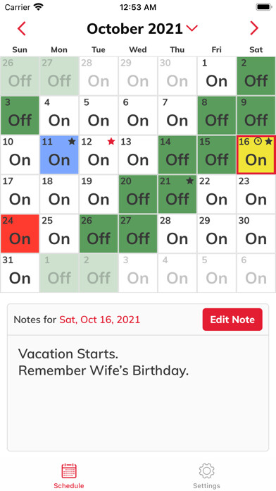 Emulate iPhone app CopApp Shift Calendar Schedule using MyAndroid Emulate iPhone app CopApp Shift Calendar Schedule using MyAndroid