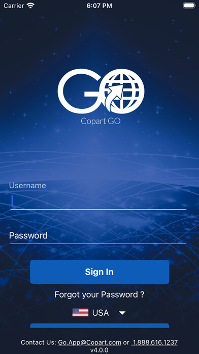 Emulate iPhone app Copart GO using MyAndroid