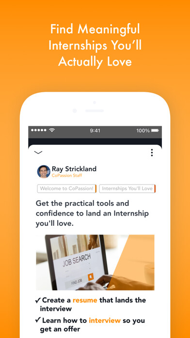 Emulate iPhone app CoPassion: Internships & More using MyAndroid Emulate iPhone app CoPassion: Internships & More using MyAndroid