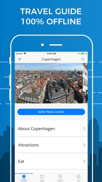 Emulate iPhone app Copenhagen City Guide Offline using MyAndroid