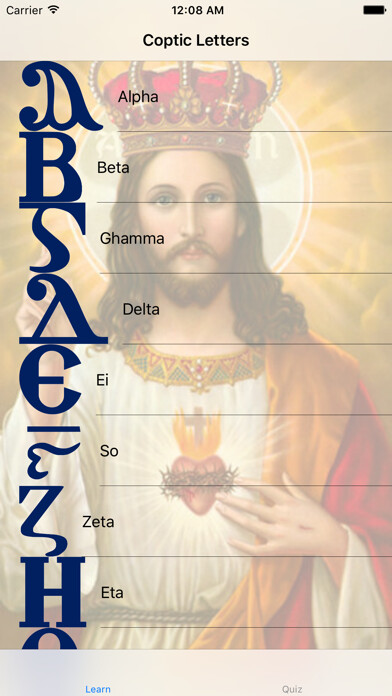 Emulate iPhone app Coptic Letters using MyAndroid Emulate iPhone app Coptic Letters using MyAndroid