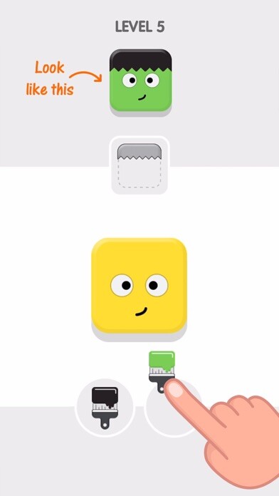 Emulate iPhone app Copy Face - Paint Puzzle using MyAndroid