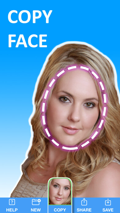 Emulate iPhone app Copy Replace Photo Face Swap using MyAndroid