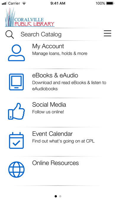 Emulate iPhone app Coralville Public Library using MyAndroid Emulate iPhone app Coralville Public Library using MyAndroid