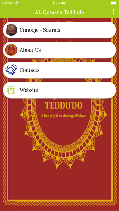 Emulate iPhone app Coran Pulaar - Abou Sy using MyAndroid