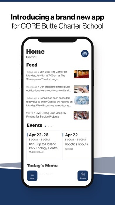 Emulate iPhone app CORE Butte Charter School using MyAndroid