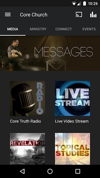 Emulate iPhone app Core Church Los Angeles using MyAndroid Emulate iPhone app Core Church Los Angeles using MyAndroid
