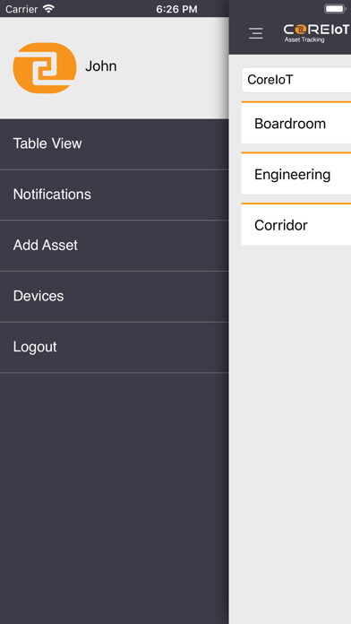 Emulate iPhone app COREIoT Asset Tracking using MyAndroid
