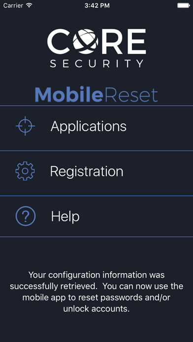 Emulate iPhone app Core Mobile Reset using MyAndroid