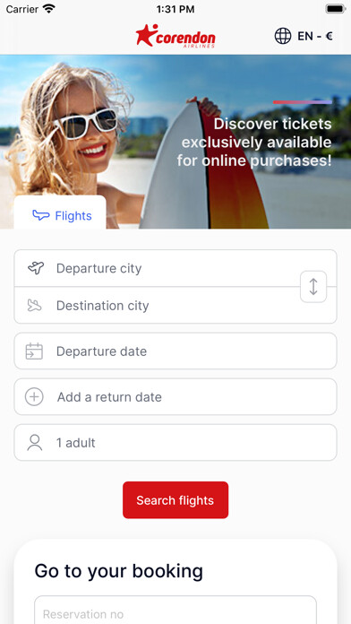 Emulate iPhone app Corendon Airlines using MyAndroid